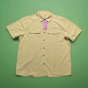33000 Ft Mens XXL Short Sleeve Yellow Air-Hole Tech UV Protect Shirt Hiking